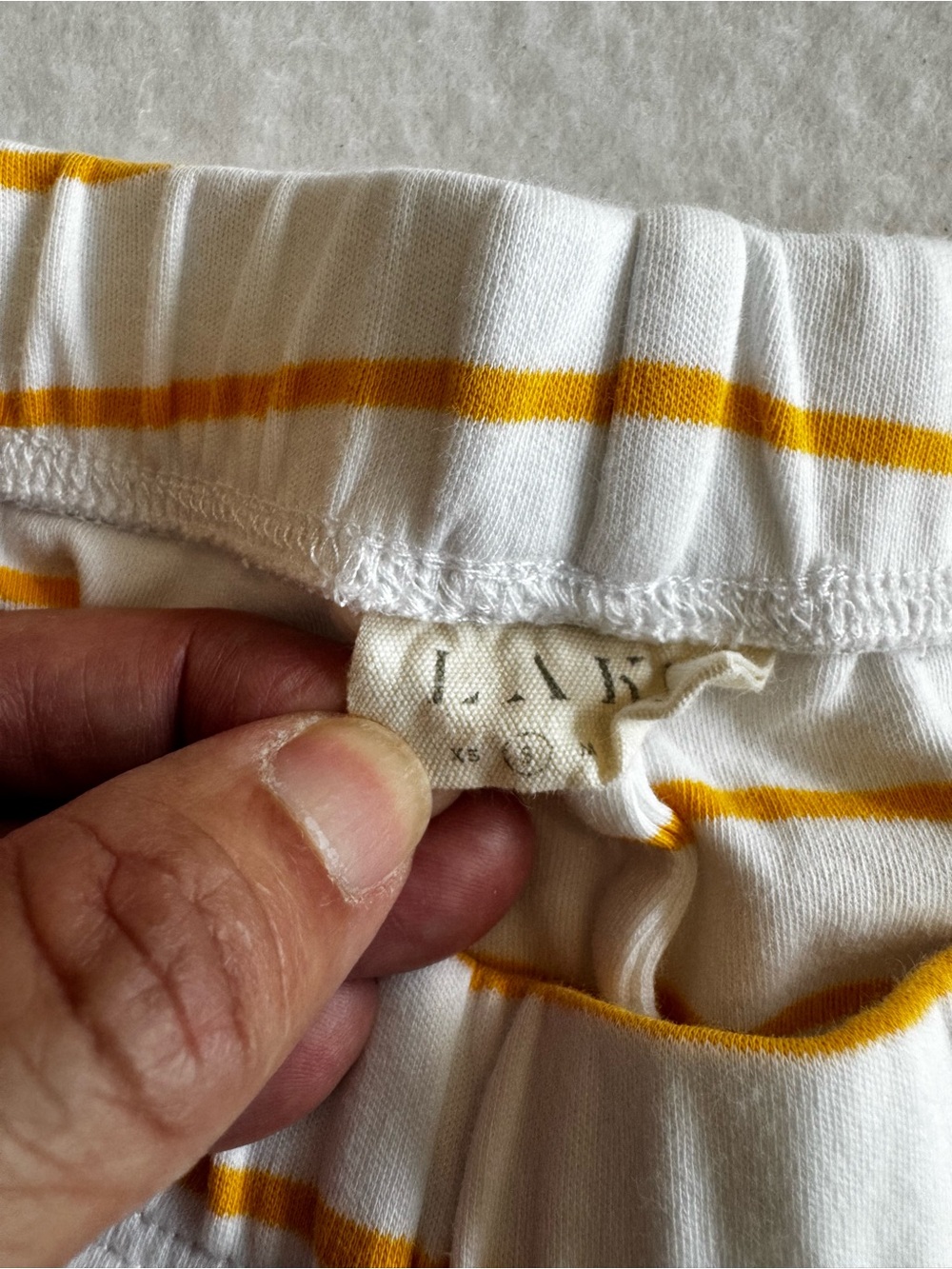Striped Cotton Pajama Set - White & Yellow - Picture 9 of 9